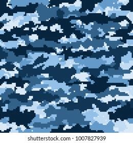 Blue Camouflage Seamless Pattern Stock Vector (Royalty Free) 1007827939 ...