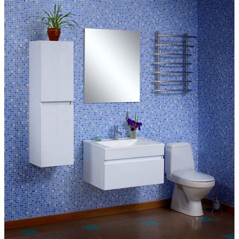 Тумба консольна "Еліт-100-N" з умивальником "Еліт 100", біла для ванної ...