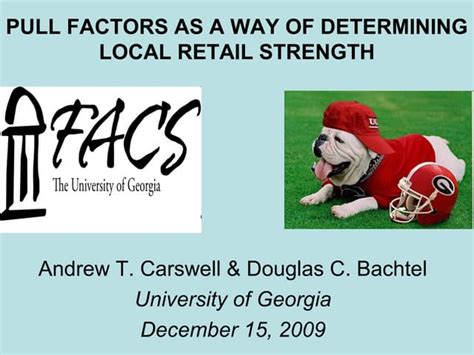 Pull Factors As a Way of Determining Retail Strength | PPT