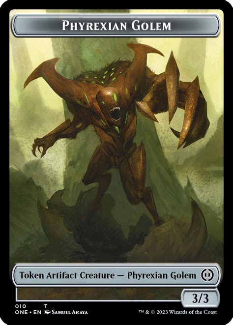 Phyrexian Golem Token Phyrexia All Will Be One Magic The Gathering