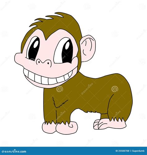 Smiling Chimpanzee stock illustration. Illustration of teeth - 25500708