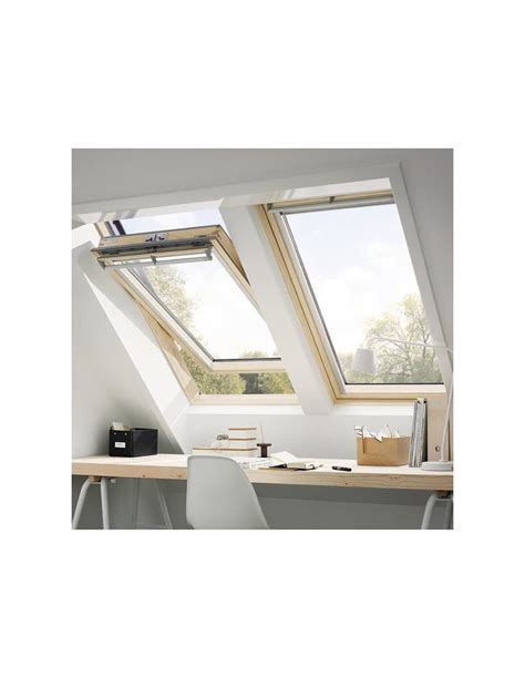 Fen Tre Rotation Confort En Zinc Velux Ggl Sk Bois Laqu Blanc