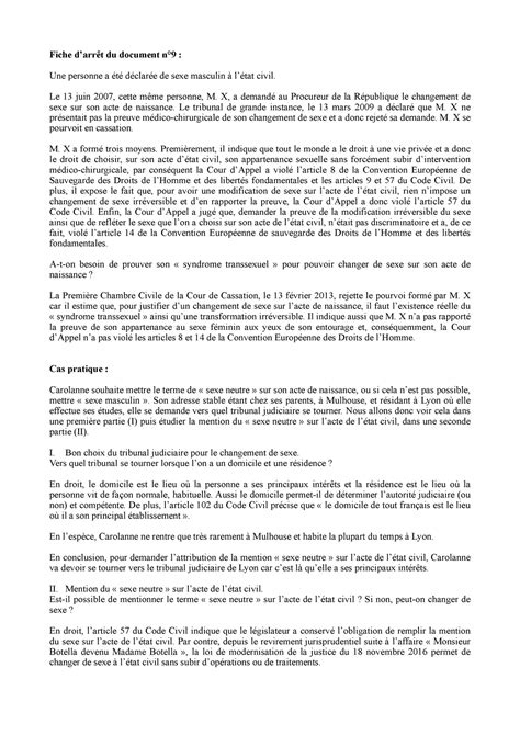 Séance n3 PDF Voici un document sur un cas pratique de changement de