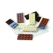 Tablettes de chocolat avec carré 5 pièces