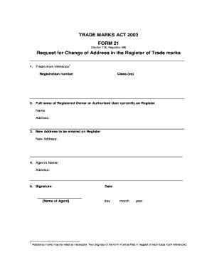 Fillable Online Cipo Gov Form Request For Change Of Address