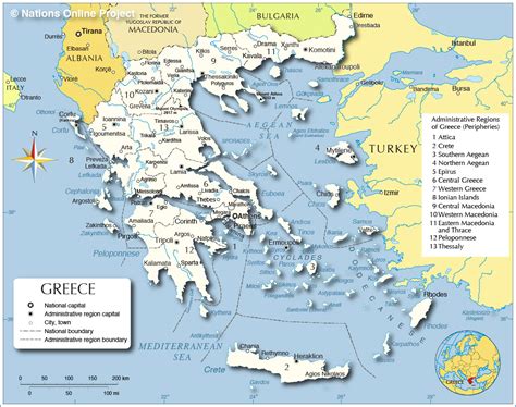 Greece Administrative Map DÉcouvrir La GrÈce