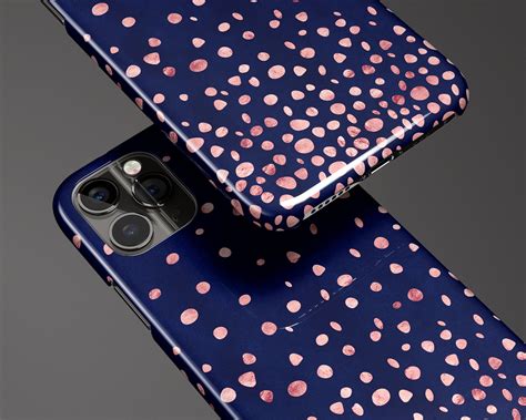 Navy Blue Google Pixel 3 Phone Case Rose Gold Confetti Pixel - Etsy