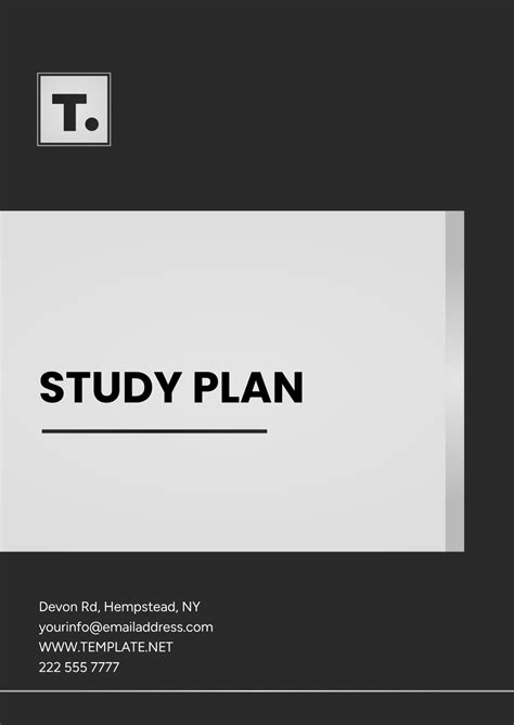 Free Study Plan Template Edit Online And Download