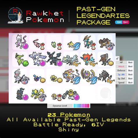 Buy All Past Gen Legendaries For Sword And Shield Rawkhet Pokemon