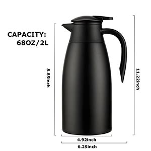 Amazon Tgvasz 68Oz Insulated Carafe For Hot Liquids Thermal Coffee Carafe Airpot Stainless