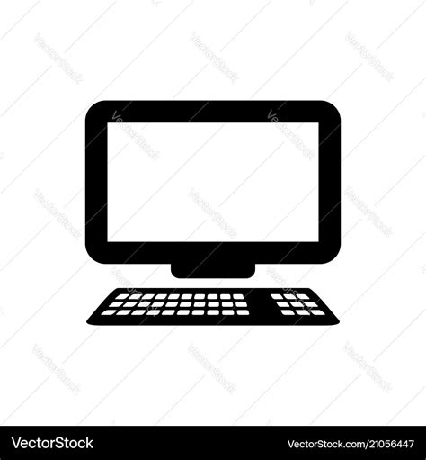 Desktop computer icon symbol logo design Vector Image