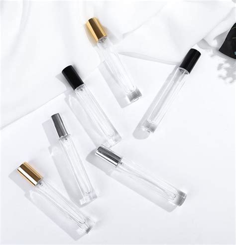 Ml Refillable Glass Perfume Bottle Round Empty Roller Bottles For