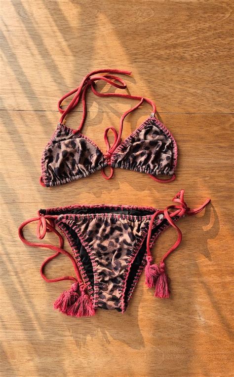 Adriana Degreas Conjunto Biquini Bikini Onça Tassel Moda Praia