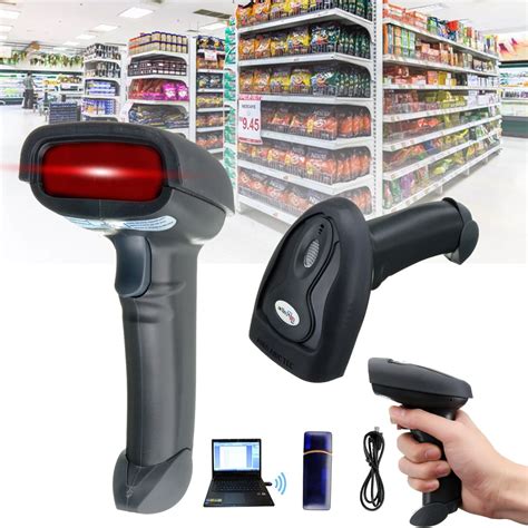 Wireless Scanner Wifi Laser Handheld Scanner Barcode 2.4G USB POS Scan Bar Code Scanner Reader ...