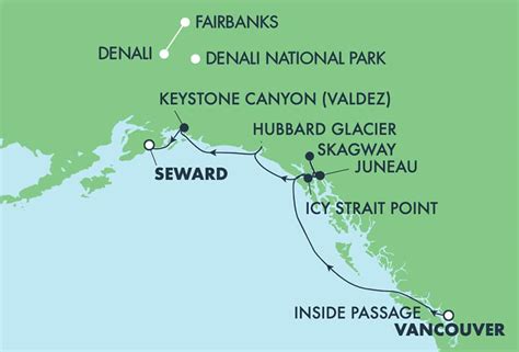 Alaska Cruise Itinerary Map Photos