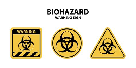 Biohazard Warning Sign Set 1226454 Vector Art At Vecteezy