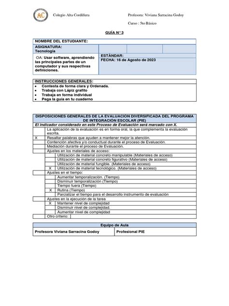 Guia 3 Tecnologia | PDF | Hardware de la computadora | Periférico 