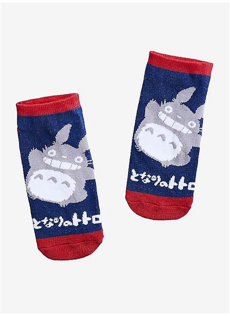 Hot Topic Studio Ghibli My Neighbor Totoro Blue Red No Show Socks My Neighbor Totoro No