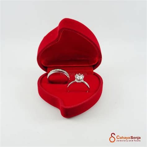 Jual Tempat Cincin Ring Box Kotak Cincin Love Couple Beludru Import Di