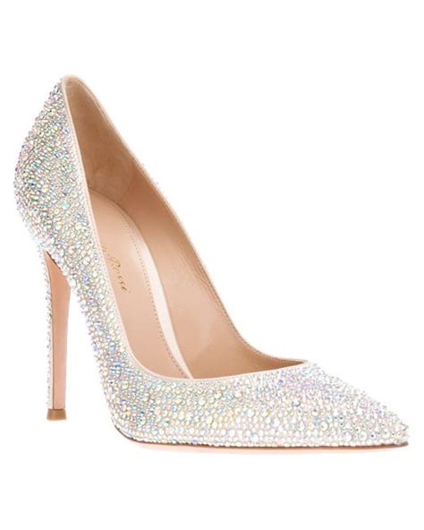 Gianvito Rossi Swarovski Crystal Pump In Metallic Lyst