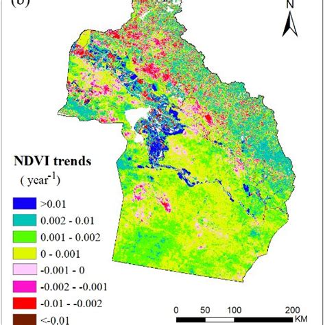 Spatial Distribution Of Mean Annual Normalized Difference Vegetation