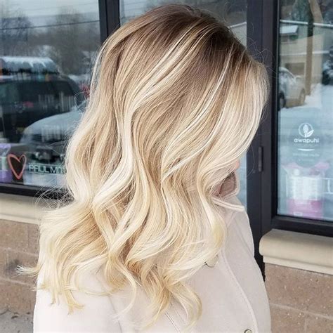 Winter Blonde Balayage This Is Her Natural Base Color With Balayage Hilites Using Oligopro
