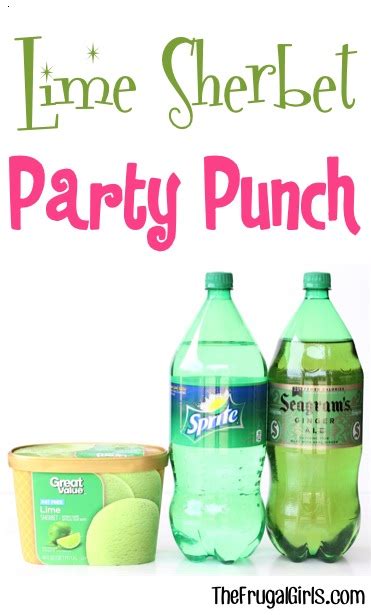 Lime Sherbet Party Punch Recipe 3 Ingredients The Frugal Girls