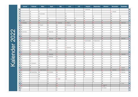 Jahreskalender 2022 Schweiz Excel And Pdf Muster Vorlagech