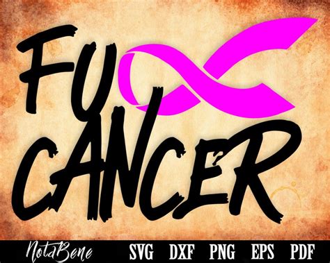 Fuck Cancer SVG Cancer Pink Ribbon Svg Cancer Survivor Svg Etsy