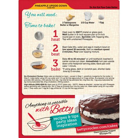 Betty Crocker Pineapple Upside Down Cake Mix 215 Oz Instacart