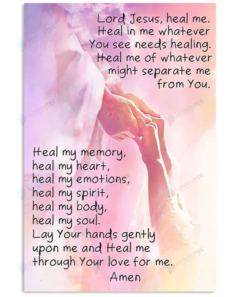 Lord Jesus Heal Me Poster Dago Cl Inspirational Quotes God