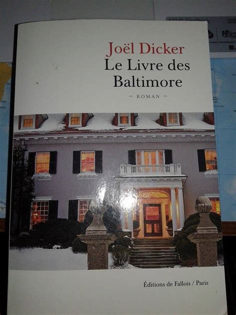 Le livre des Baltimore Joël Dicker