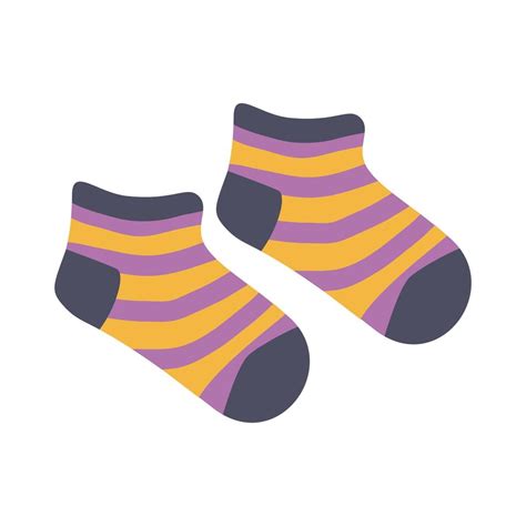 striped funny sock 5030111 Vector Art at Vecteezy