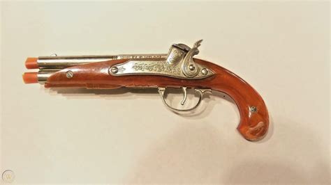 1950s Hubley Flintlock Toy Cap Gun Die Cast Metal Double Barrel Pirate Style 1953371401