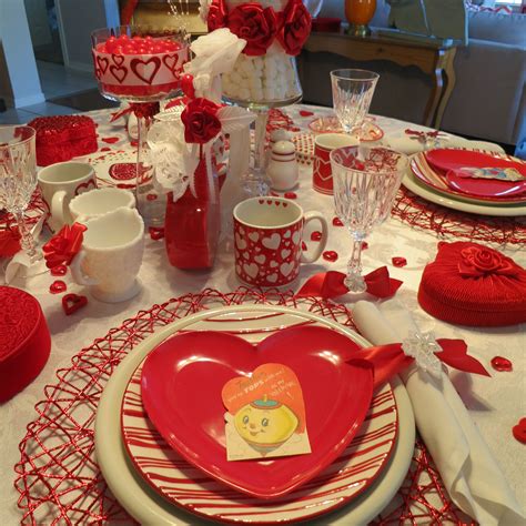 Valentine Tablescape Decorations Simple Valentine Valentine