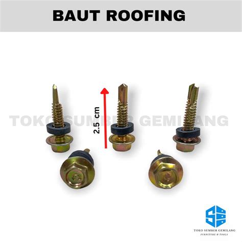 Jual Baut Roofing Sekrup Baja Ringan Sekrup Roofing CAMEL 25 Mm 50