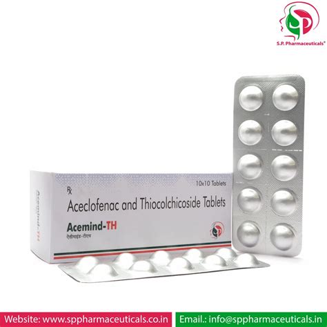 Aceclofenac Mg Thiocolchicoside Mg Tablet At Rs Box In Barwala