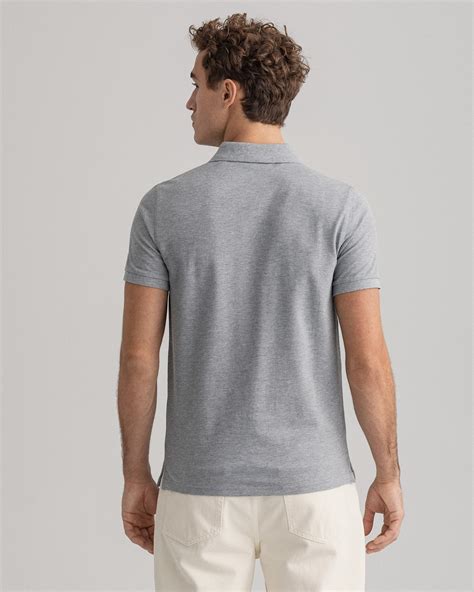 Gant Erkek Gri Regular Fit Polo Xxxl Pamuk Grey Melange Polo