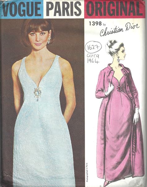 Vintage Vogue Sewing Pattern B Evening Dress Coat