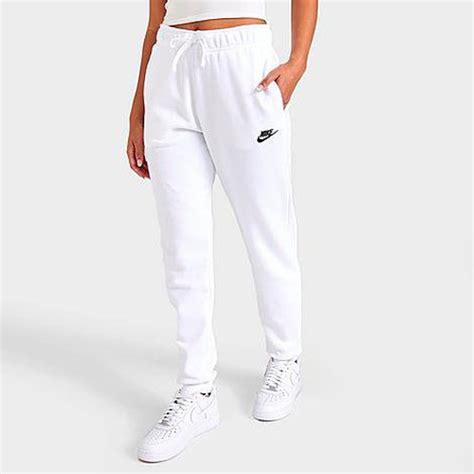 Nike Sportswear Club Fleece Mid Rise Jogger Pants White Black