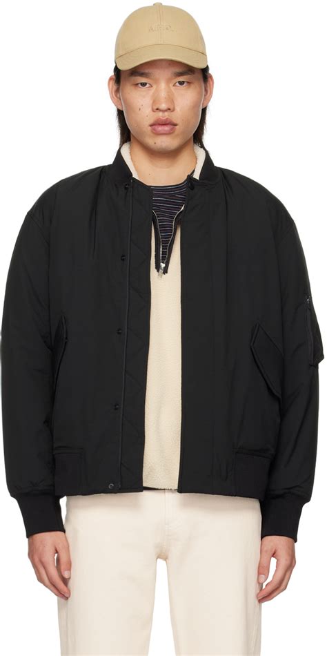 Black Hamilton Bomber Jacket By Apc On Sale