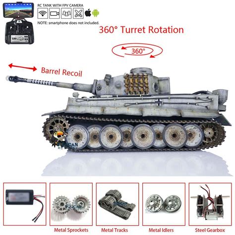 Heng Long 116 Rc Tank German Tiger I 70 Fpv 3818 Upgrade Manual Spray