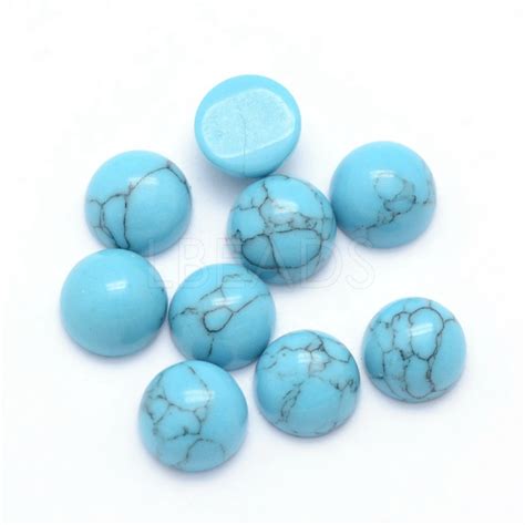 Synthetic Turquoise Cabochons Lbeads