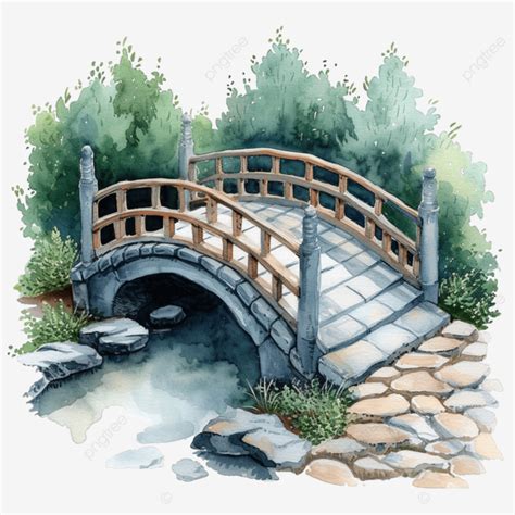 Watercolor Bridge Clip Art Watercolor America American Png