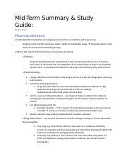 Mid Term Study Guide Docx Mid Term Summary Study Guide NURS 6521