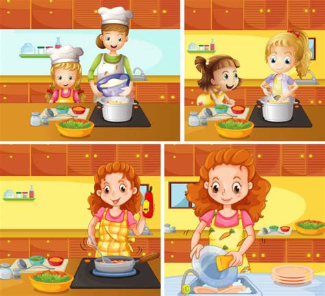 Mom Washing Dishes Illustrations Royalty Free Vector Graphics And Clip Art Istock