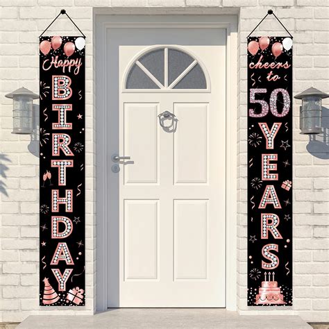 Buy 50th Birthday Decorations Door Banner For Women Cheers To 50 Years