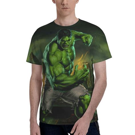 Unisex Green Hulk T Shirt Short Sleeve 3d Graphic Shirts Summer Tshirts