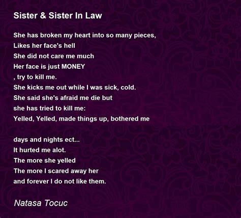 Special Sister In Law Poems