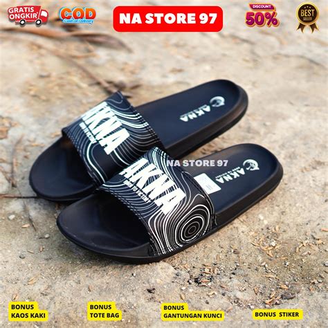 Sendal Akna Sandal Slop Slip On Pria Sendal Selop Wanita Sandals Vans